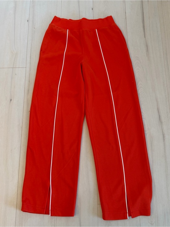 SPANX Pants - SPANX Orange Wide-Leg Pants with White Piping
